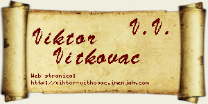 Viktor Vitkovac vizit kartica